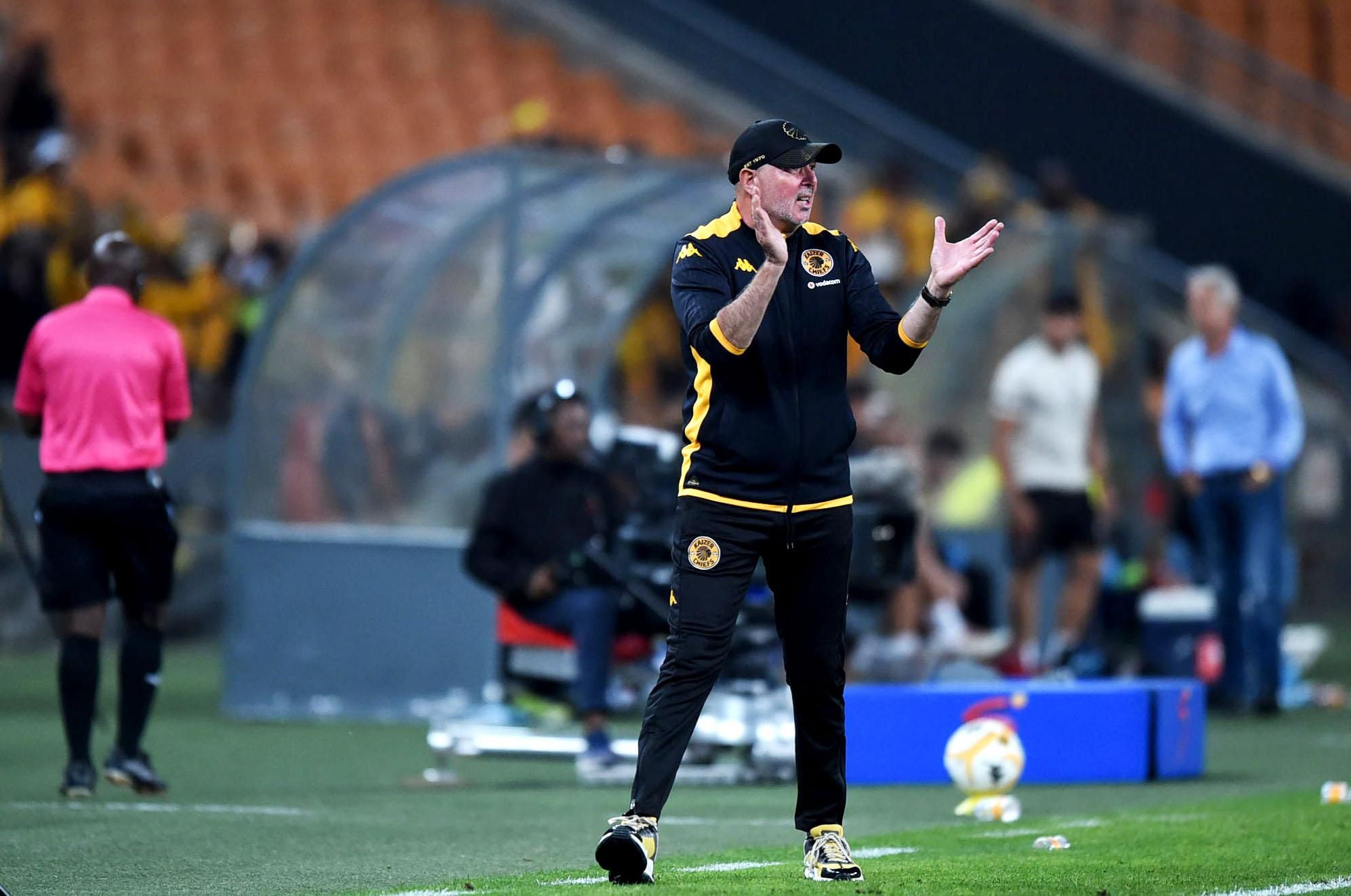 Nabi a bit sad as he congratulates Cardoso ahead of their Nedbank Cup clash