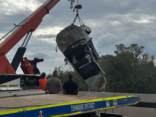 Missing police VW Polo recovered from Hennops River