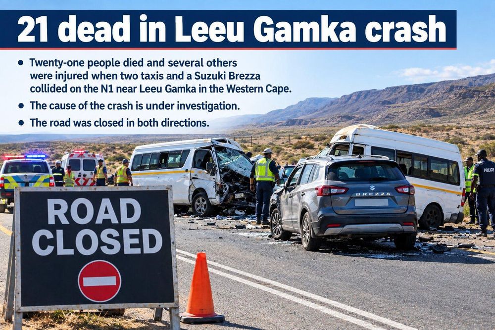 21 vies éteintes dans un accident sur la N1 en Karoo