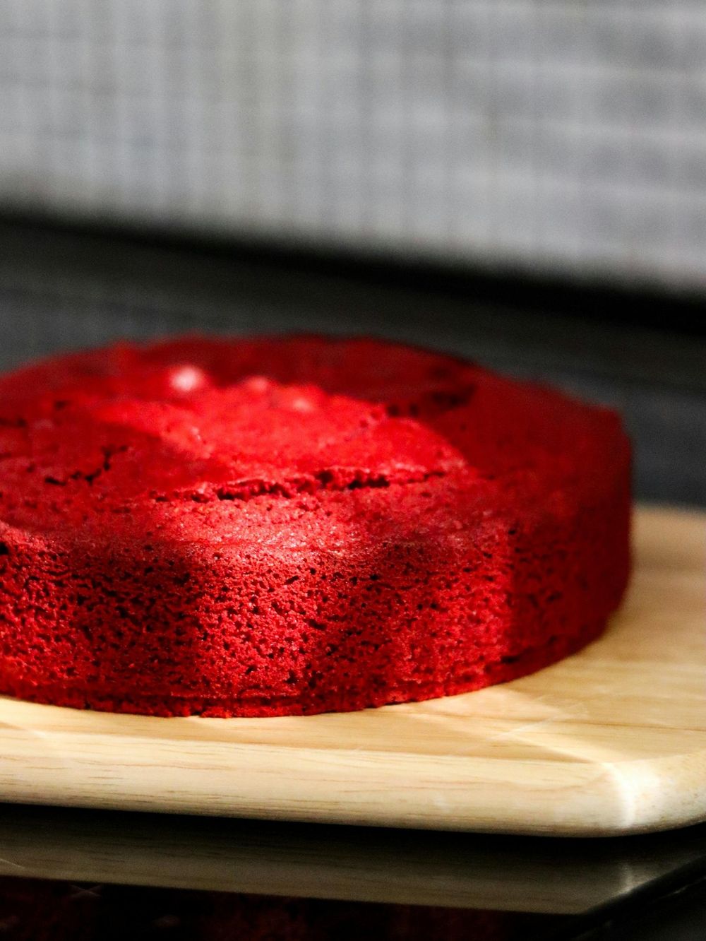 Easy red velvet cake recipe for a soft cake with cream cheese frosting