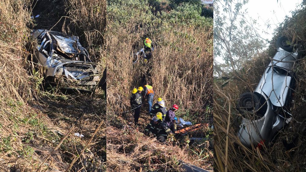 Four killed after car veers down embankment in KZN Midlands