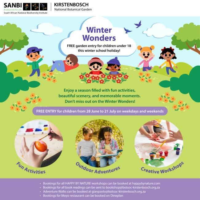 Explore nature at Kirstenbosch: Winter Wonders Programme for kids this school holiday