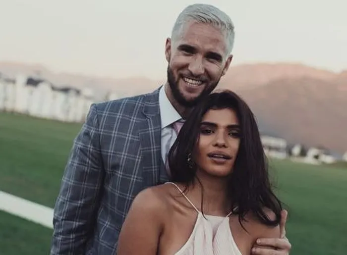 Wayne Parnell and wife Aisha Baker. Photo: Instagram