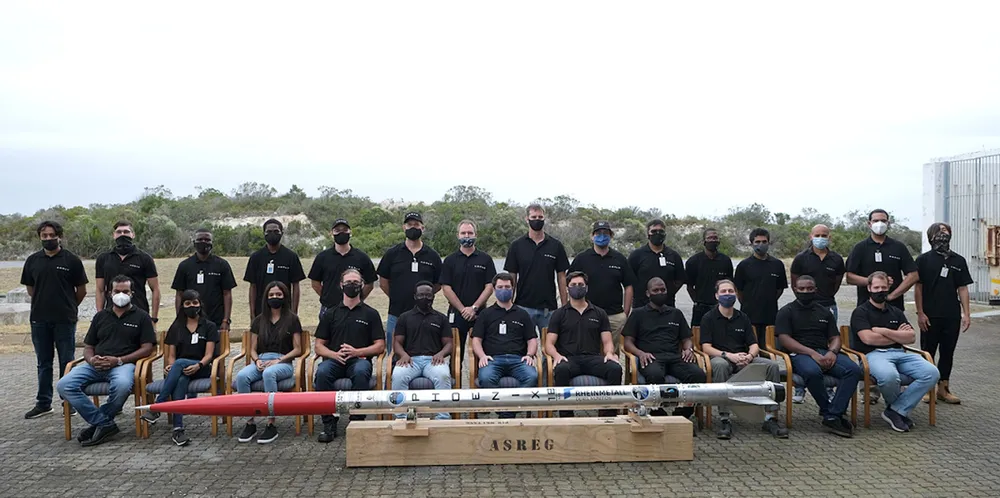 UKZN’s Aerospace Systems Research Group with the Phoenix-1B Mk I hybrid rocket.