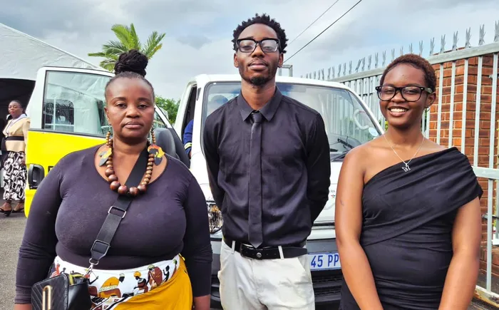 Pretty Goba, from left, Queency Dollvins and Melvina Matola. 