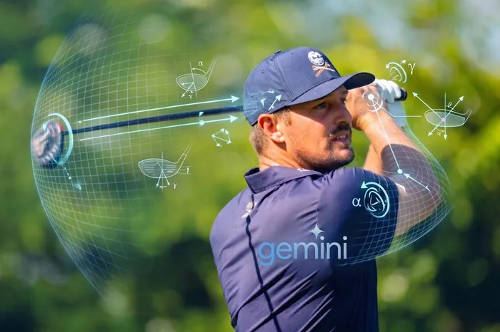 Bryson DeChambeau experimented with AI to improve his golf swing during the LIV Golf Korea event, finding some insights but ultimately realising AI can’t magically transform a player’s game. Picture: LIV Golf/Google Gemini