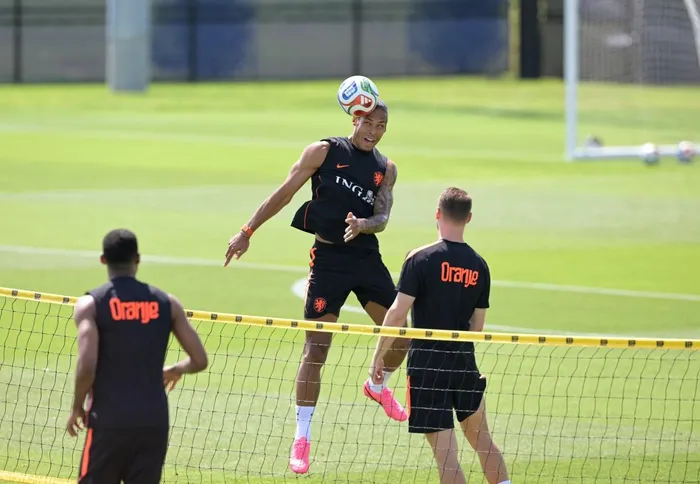 Netherlands captain Virgil van Dijk pictured at training ahead of the Fifa World Cup in North America.