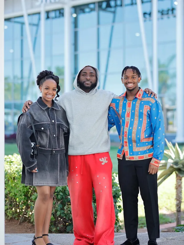 His Royal Highness Prince S.G Dlamini, Princess Lomabheka Dlamini and Davido during the star's recent visit to Eswatini. 