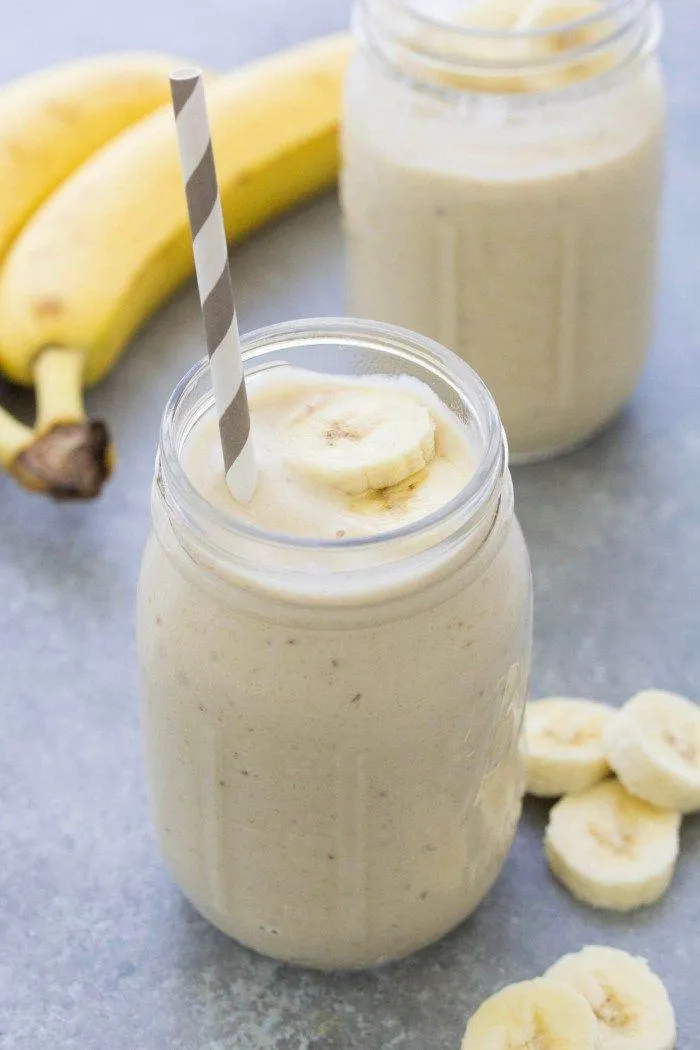 A banana smoothie is very filling, and it is also a healthy drink.