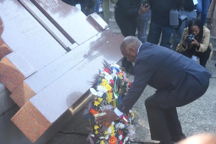 As part of the 50th anniversary of June 16, Soweto Uprisings, President Cyril Ramaphosa led a wreath-laying ceremony at the Hector Pieterson Memorial site in Orlando West Soweto.