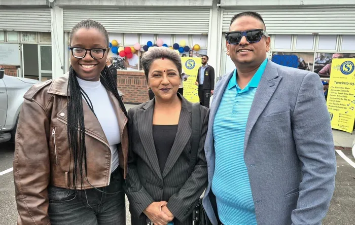 Bongakonke Khuzwayo, from left, Shereine Reddy and Brandon Pillay. 
