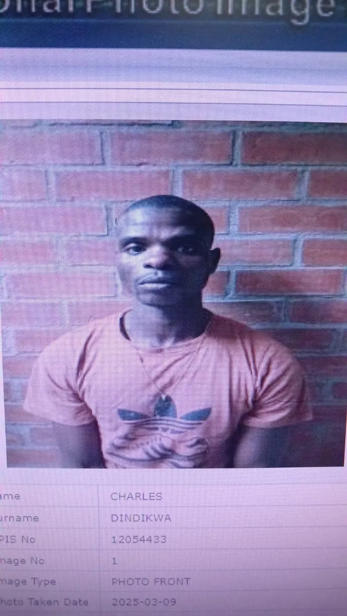 Charles Dindikwa is wanted for drunk driving. 