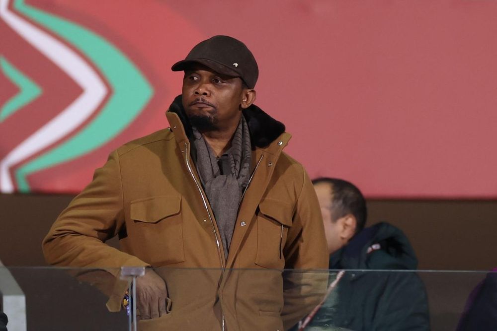 Outraged Eto'o slapped with stadium ban after fiery gestures at Motsepe in AFCON VIP area