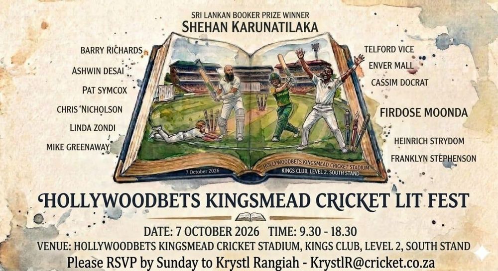 World-first cricket book festival announced for Durban’s Kingsmead - IOL