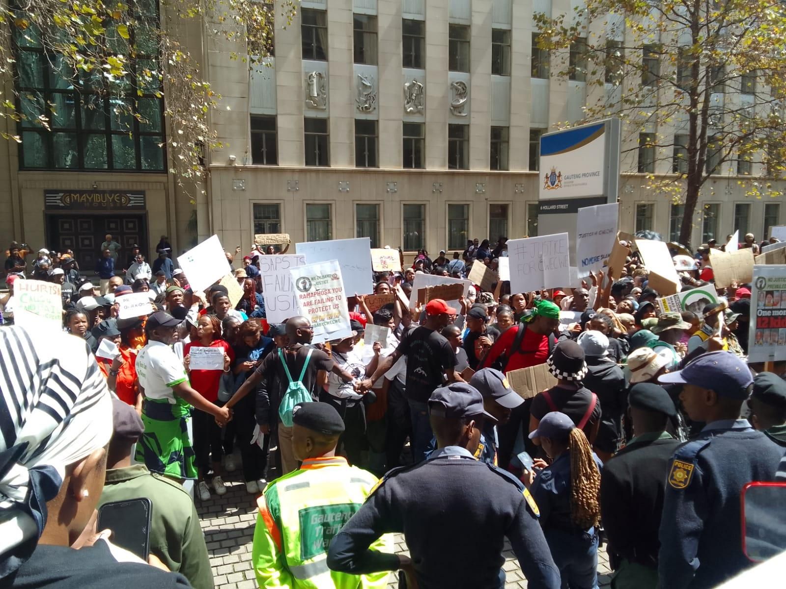 Justice for cwecwe march against sexual assault in south african schools