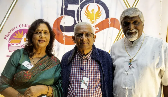 Romilla Singh, from left, Roshan Kooblal and Swami Siva Yogananda. 