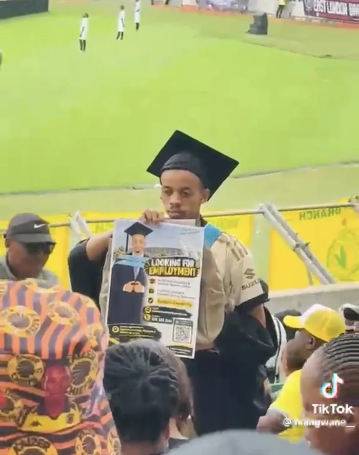 UKZN graduate seeks work in graduation gown at MTN8 final