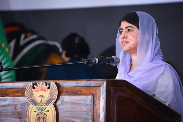Malala Yousafzai told the Union Buildings commemoration on Sunday that the Taliban's treatment of women in Afghanistan should be called gender apartheid