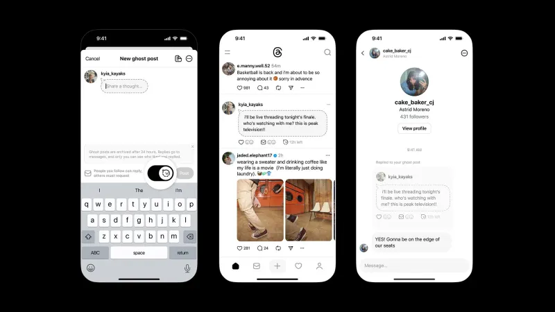 Discover Meta' s new ghost posts on Threads: A Snapchat-inspired innovation