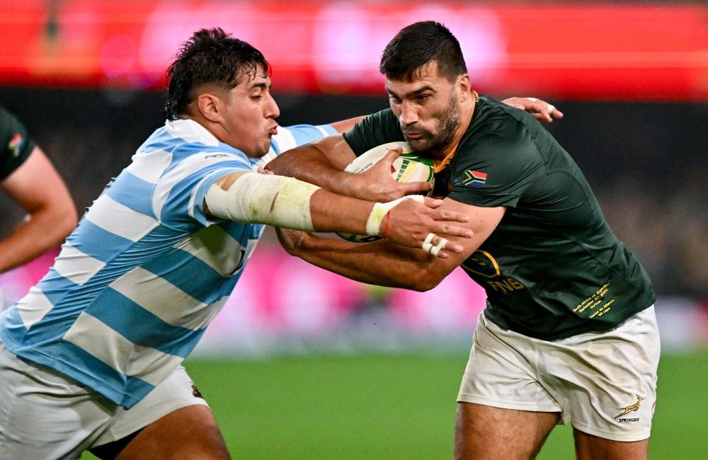 Springboks' midfield rock Damian de Allende on the brink of 100 Test caps