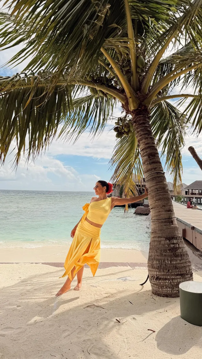 When travelling with her other half, Reece Meyer, Nadia Jaftha brings the vibes.