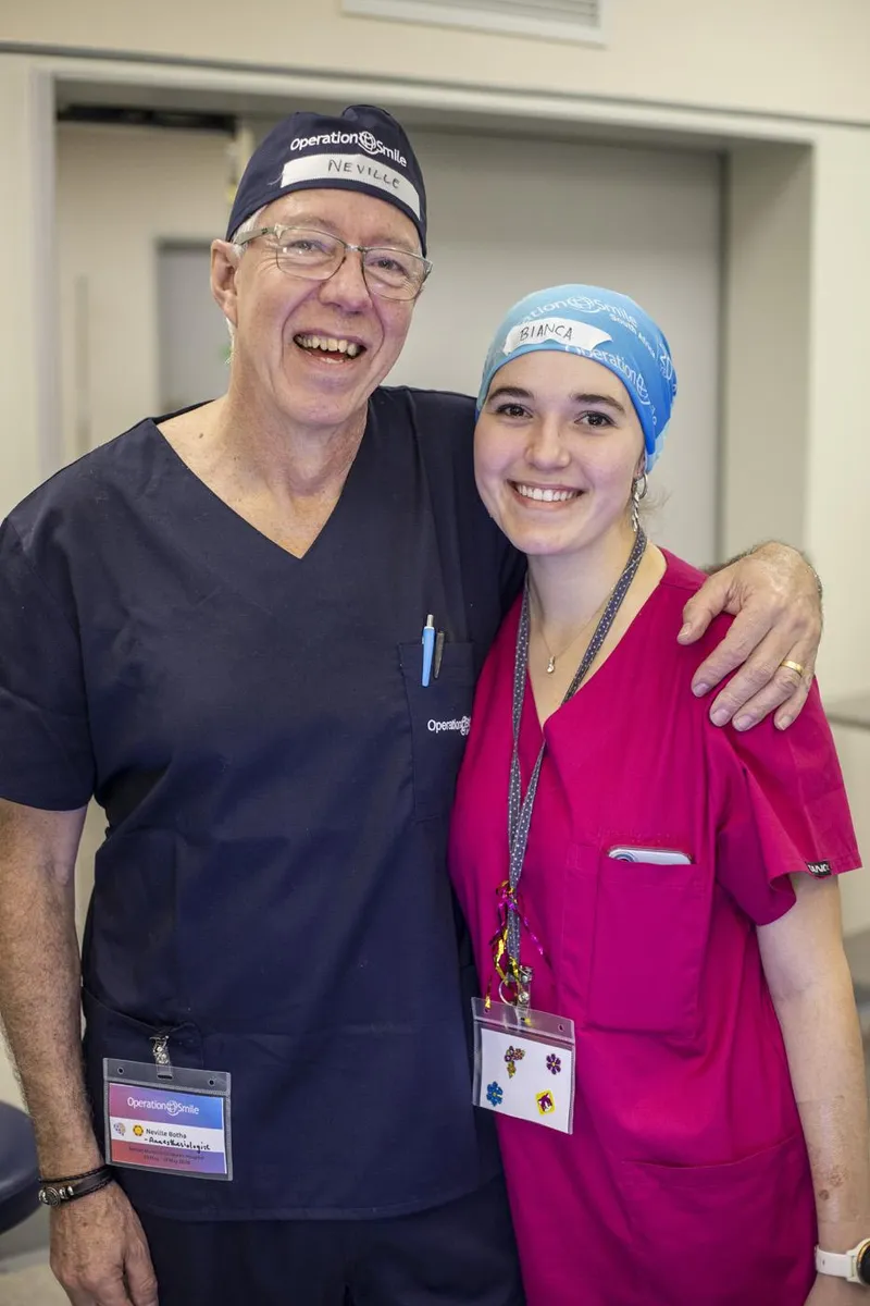 Father and daughter duo volunteer to change lives with cleft surgery