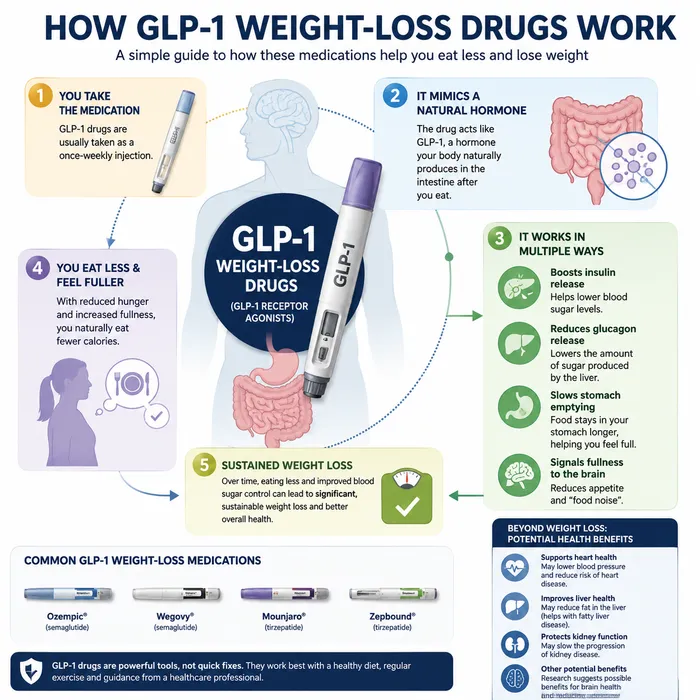This hormone is a multitasker: it tells your pancreas to release insulin to manage your blood sugar, blocks the release of additional glucose into your bloodstream, and drastically slows how quickly your stomach empties.