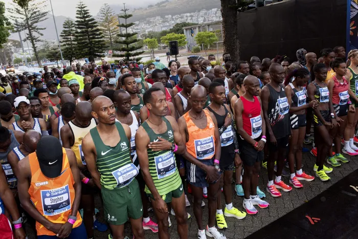 FILE. Sihle Mapukata (not pictured here), it has emerged is a former Cape Town Marathon champion, as he faces calls for a lifetime ban from the Nedbank Running Club after controversially leading the men’s race despite not being in the elite category, sparking debate over his actions and their impact on the club’s reputation. Picture: RODGER BOSCH / AFP