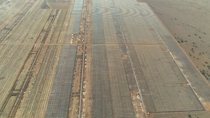 SOLA’s solar photovoltaic power plant being built in Lichtenburg, North West. Photo: Supplied