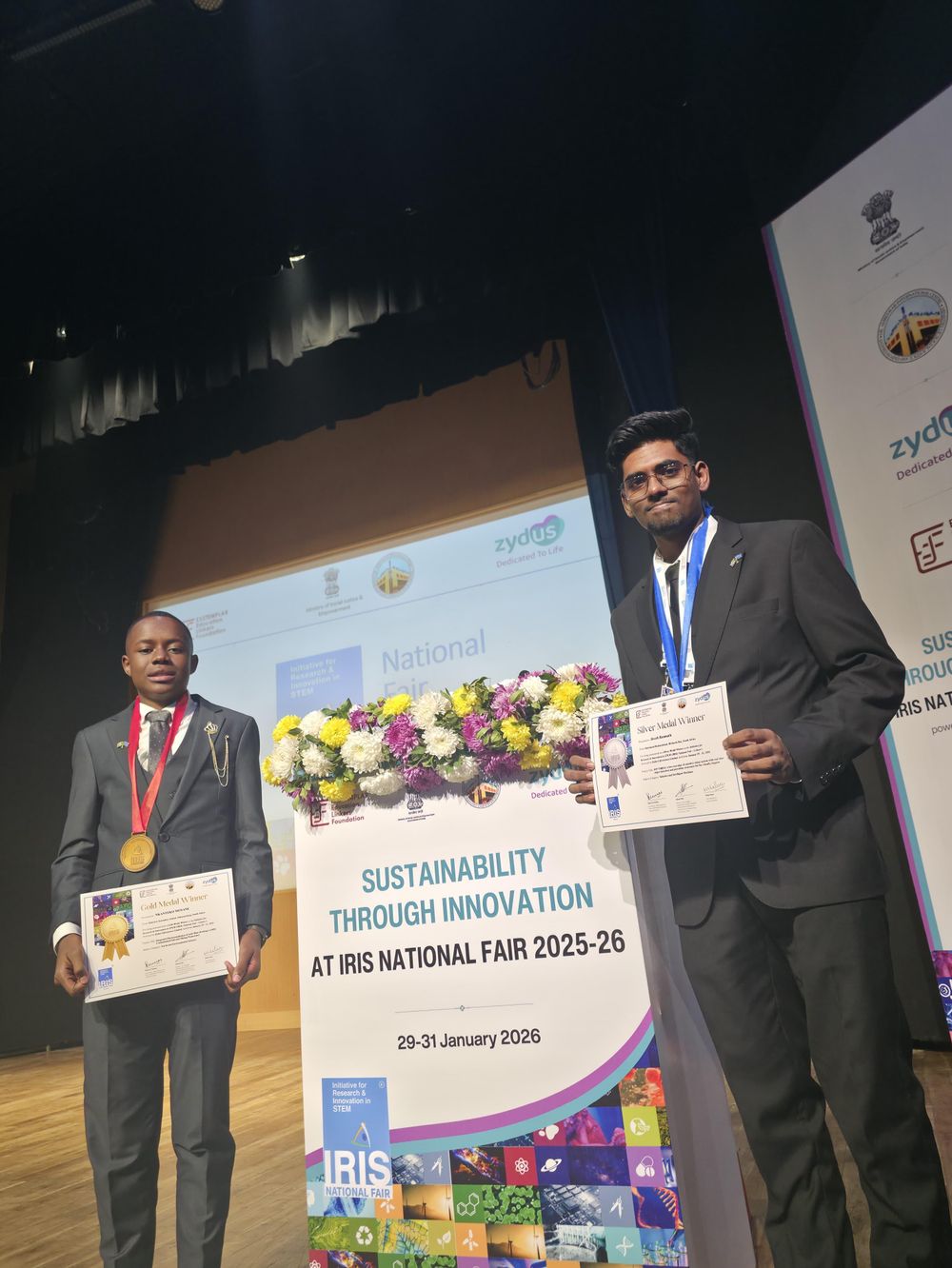 Local young scientists shine at IRIS Global Symposium in India