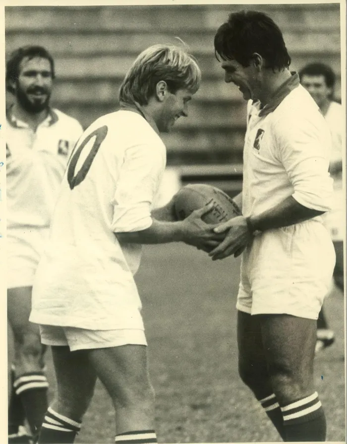 Naas and Danie: Naas Botha and Danie Gerber were star players in the Springboks' series win over the rebel Cavaliers.