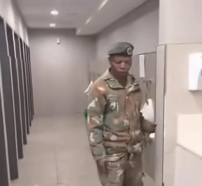 The SANDF has terminated the call-up of a reservist after he was filmed appearing intoxicated while wearing military uniform at one of its units in Pretoria.