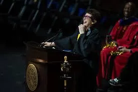 Tennis star Billie Jean King receives her degree this month, 61 years after enrolling in college.