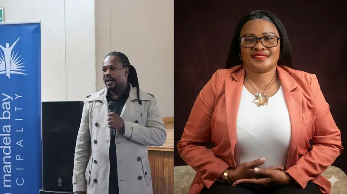 Pictured: ANC Nelson Mandela Bay Ward 27 councillor Sicelo Mleve (left) and DA Dunoon by-election ward candidate Sinovuyo Dyokwe (right)