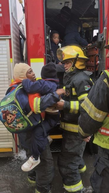 Fire and Rescue teams save 28 preschoolers from flooding in Mitchells Plain