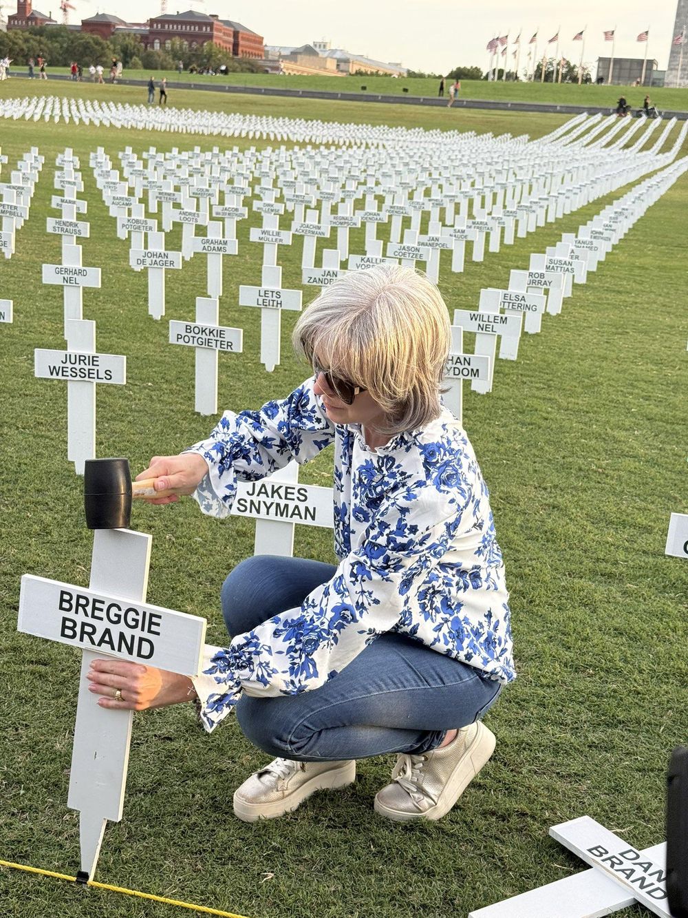'Farm victims are not political props': Afrikaner group slams 3,000 white crosses planted in Washington - IOL