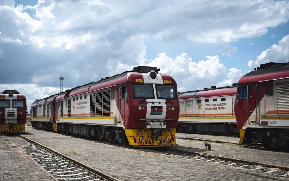 This photo taken on May 23, 2023 shows trains of the Mombasa-Nairobi Railway in Nairobi, Kenya. Pic: Xinhua/Wang Guansen