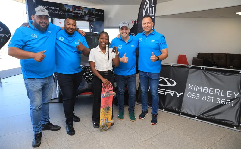 Chery Kimberley backs skateboarding star Boipelo Awuah with Tiggo 4 Pro sponsorship