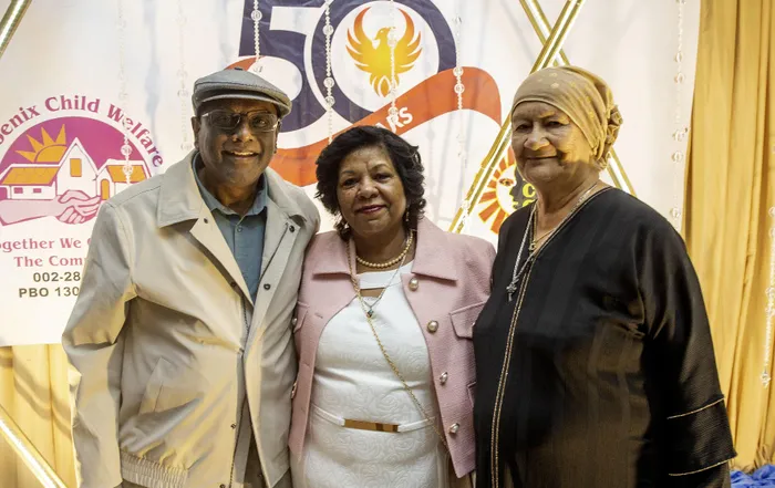 Ganie Mohamed, from left, Shireen Mohamed and Zoni Seedat. 