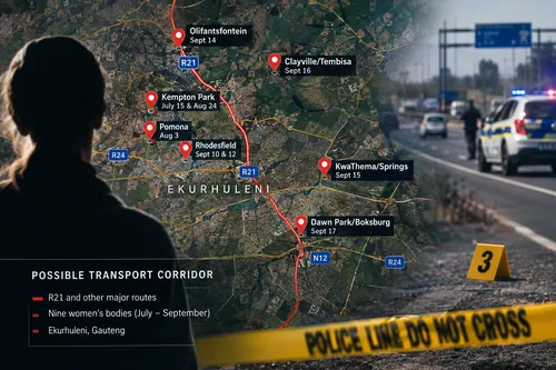 Nine women found dead in Ekurhuleni: Security expert maps possible transport links