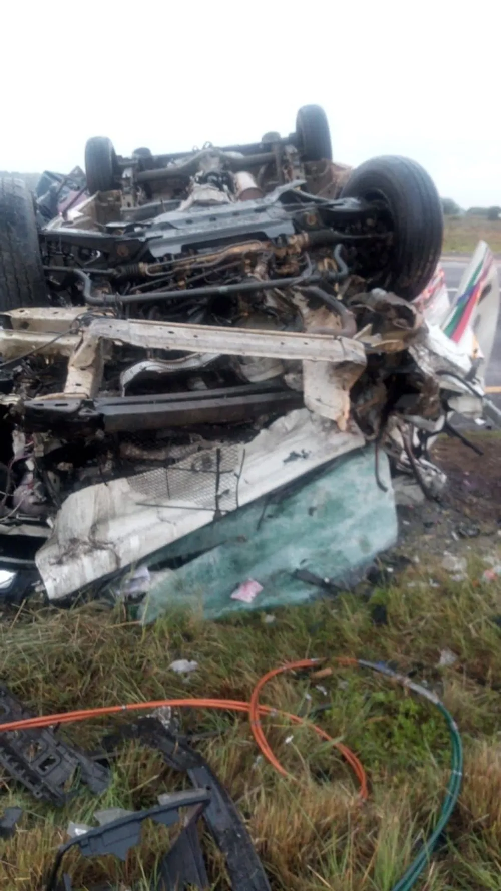PICS: N1 truck and taxi crash leaves 13 people dead, including four kids