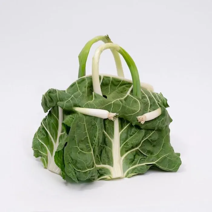 Hermès bag made of cabbage. Picture: Instagram/@hermes