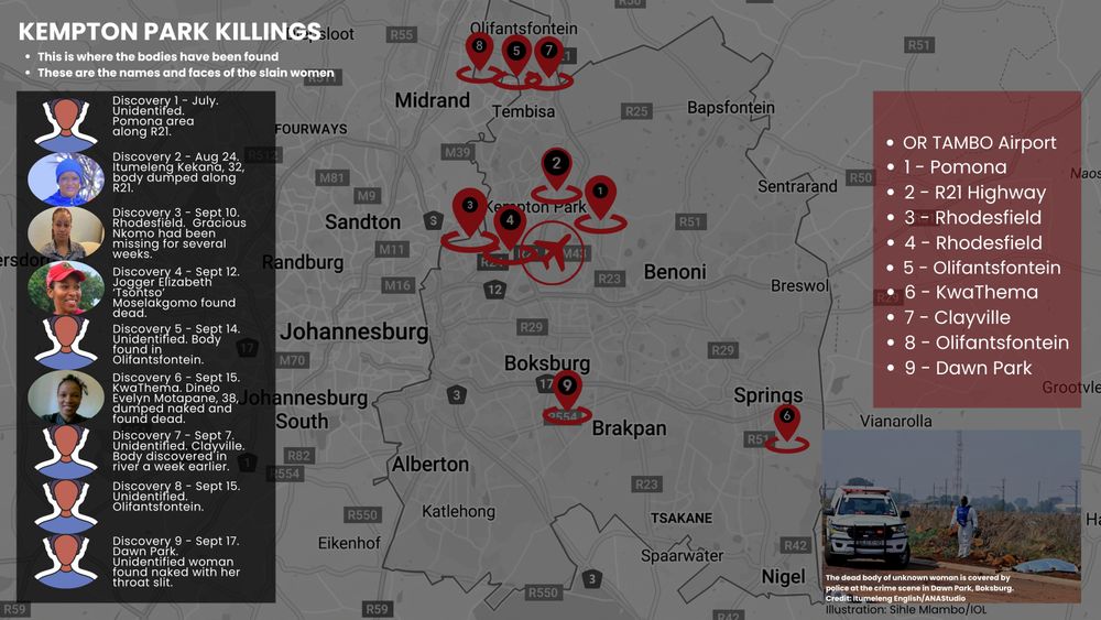 Tracking the Kempton Park Killings | Where the 9 bodies have been found, their names and faces - IOL