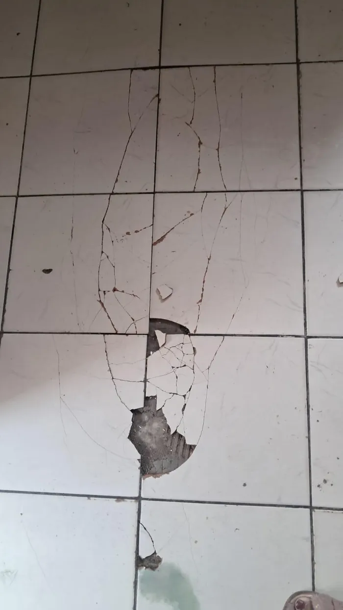 Damages to Samantha Kuppan's kitchen. 