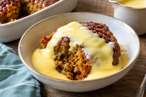 Old-fashioned ginger pudding recipe with a rich, buttery sauce