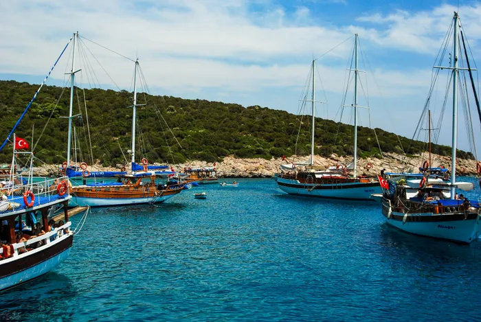 Cool off by sailing or swimming in the Aegean Sea on trip to Bodrum Turkey. 