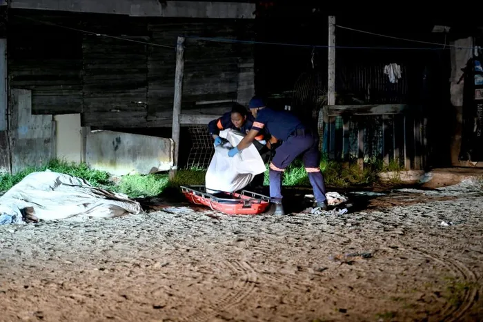 GONE TOO SOON: Keisha's body put on a stretcher