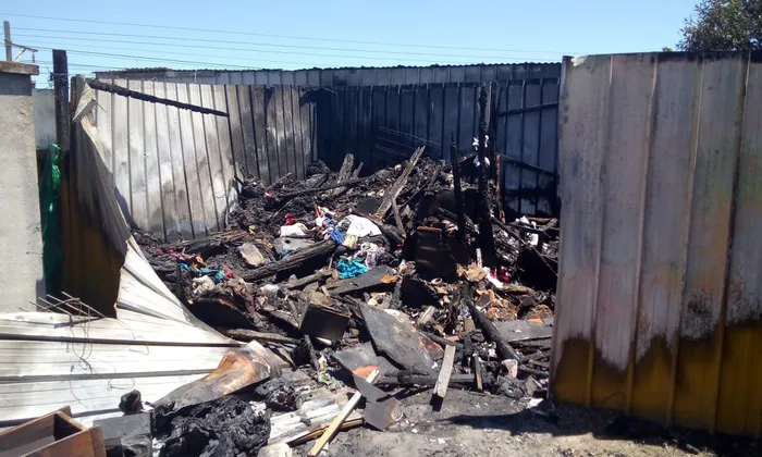 The shack in Koe-Koe town informal settlement, Kensington, where the 32-year-old mother and her 16-moth-old baby boy died.