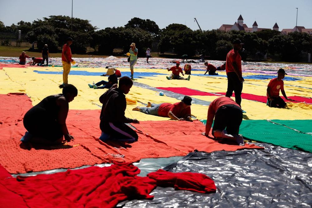Cape Town residents unite for 67 blankets on Creativity and Innovation Day