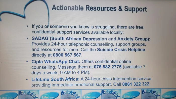 Many men feel they lack a supportive community, but help is available. If you or someone you know is struggling, reach out for assistance.